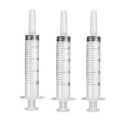 Senyresg 3 Pack 20ml Reusable Plastic Syringe Animal Food Feeding Liquid Nutrient Measuring Tools for Experiments Industrial Hydroponics